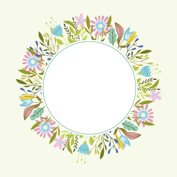 Étiquette florale de printemps — Image vectorielle