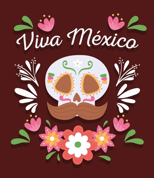 Viva mexico 카드 — 스톡 벡터