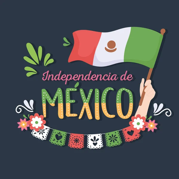 独立日墨西哥 — 图库矢量图片