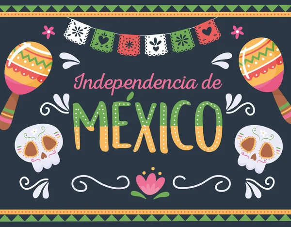 Ημέρα ανεξαρτησίας Μεξικού — Διανυσματικό Αρχείο
