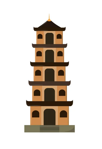 Традиционное вьетнамское здание — стоковый вектор