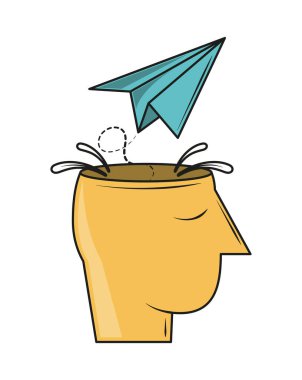 Kağıt uçakla insan profili