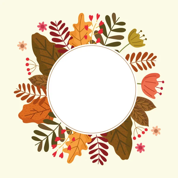 Label automne saison — Image vectorielle