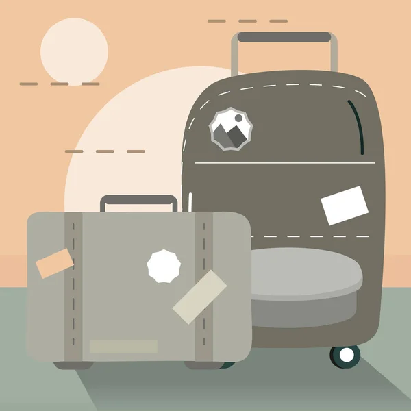 Luggage for travel — Stock Vector