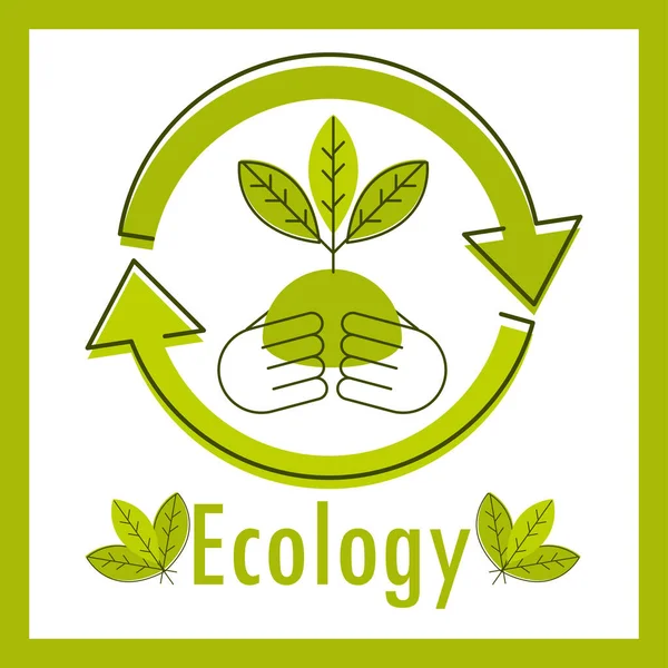 Écologie et carte environnement — Image vectorielle