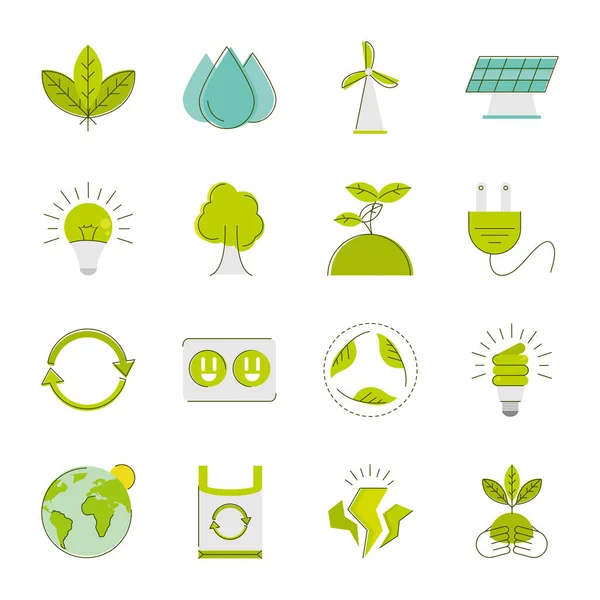 Ecologia ed energia pulita — Vettoriale Stock