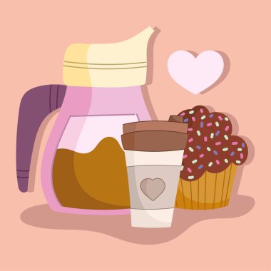 Kahve fincanı ve cupcake