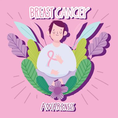 Göğüs kanseri mutlu kadın.