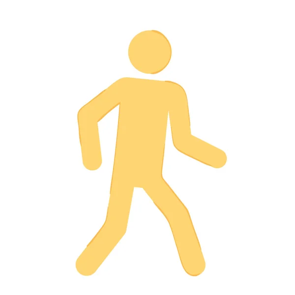 Pictogram walk avatar — Stock Vector