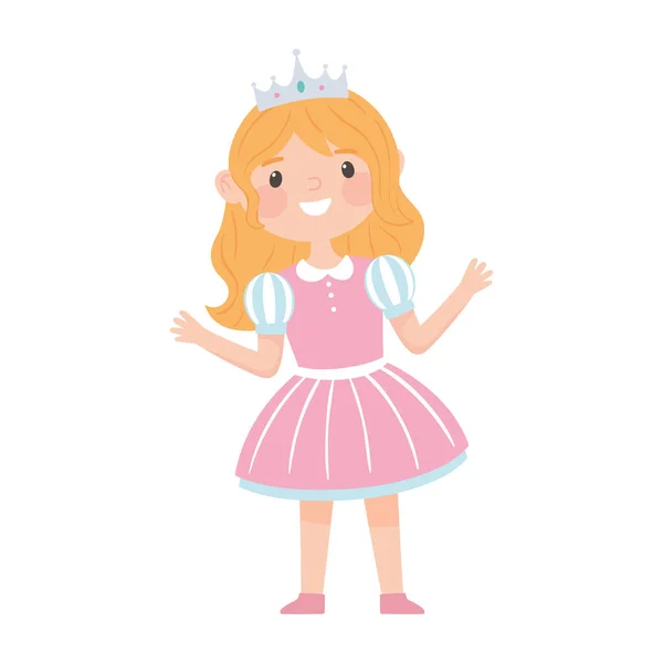 Fille en costume de princesse — Image vectorielle