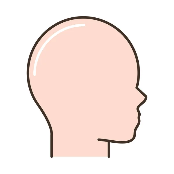 Perfil hombre cabeza — Vector de stock