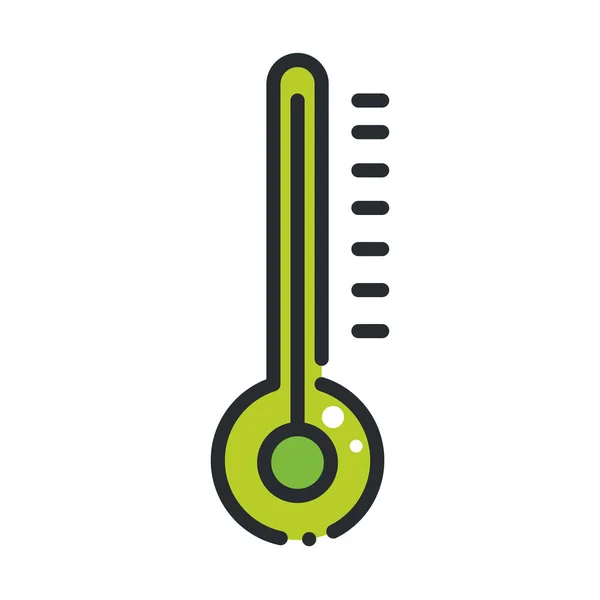 Ecologie van de groene thermometer — Stockvector