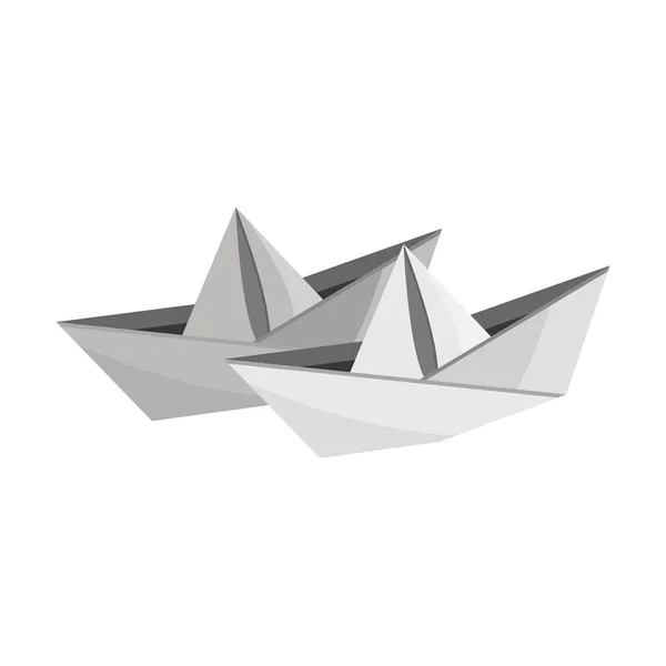 Origami barche di carta — Vettoriale Stock