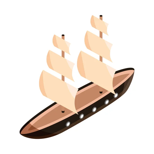 古典的なセーリング船 — ストックベクタ