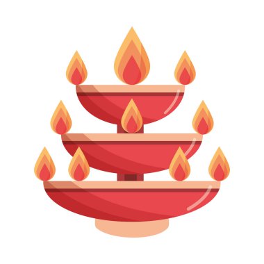 diya lambaları alev alır