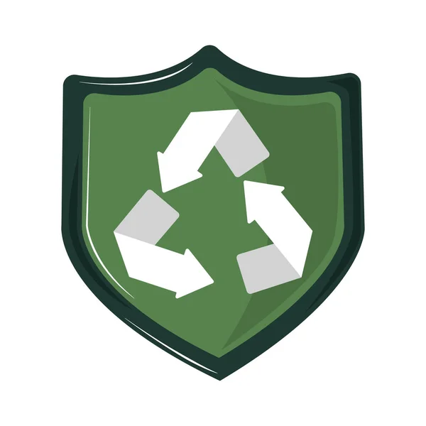 Beveiliging van het recyclingschild — Stockvector