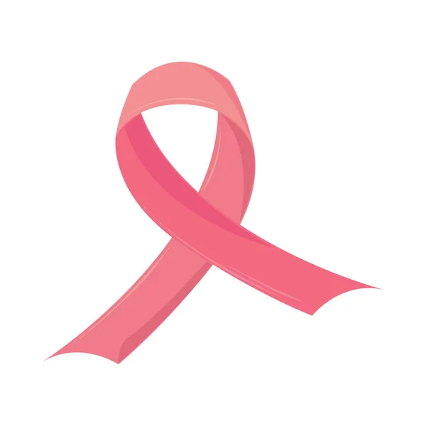 Pink Ribbon lapos ikon — Stock Vector