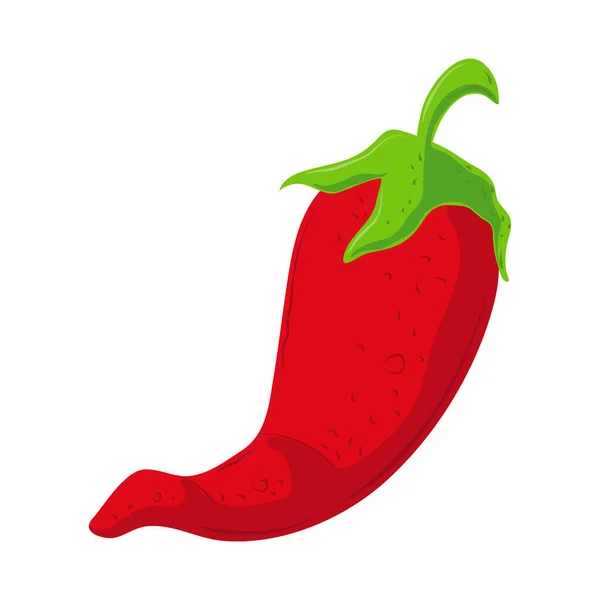 Chili peper platte pictogram — Stockvector
