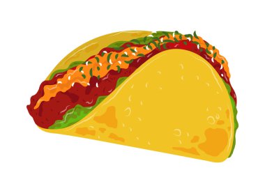 Taco Meksika yemeği.