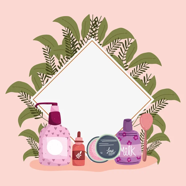 Cosméticos de belleza y autocuidado — Vector de stock