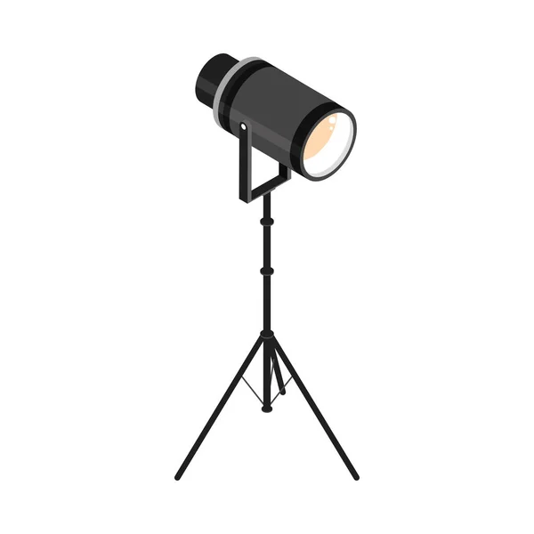 Spotlight studio on tripod — Stock Vector