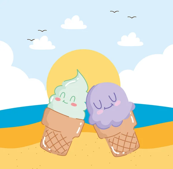 Rozkošné zmrzliny — Stockový vektor