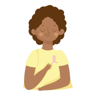 Afro kadın kanserden kurtulan