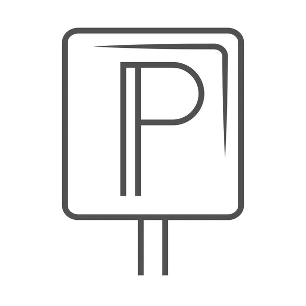 Ikona parkovacího signálu — Stockový vektor