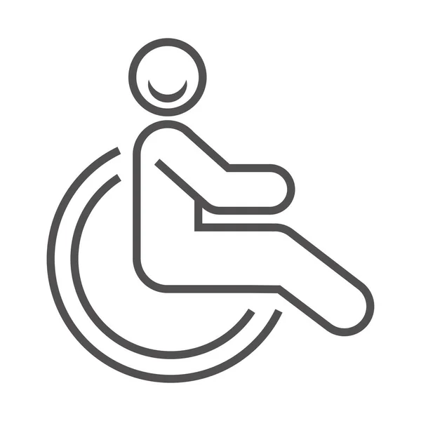 Accessibilité signal fauteuil roulant — Image vectorielle