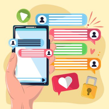 akıllı telefondan mesajla birlikte el