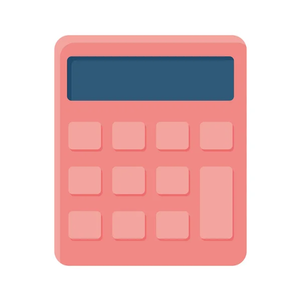 Calcolatrice matematica icona piatta — Vettoriale Stock