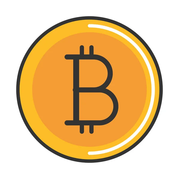 Bitcoin criptocurrency digital — Vetor de Stock