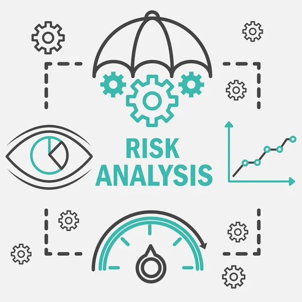 Proces zarządzania ryzykiem — Wektor stockowy