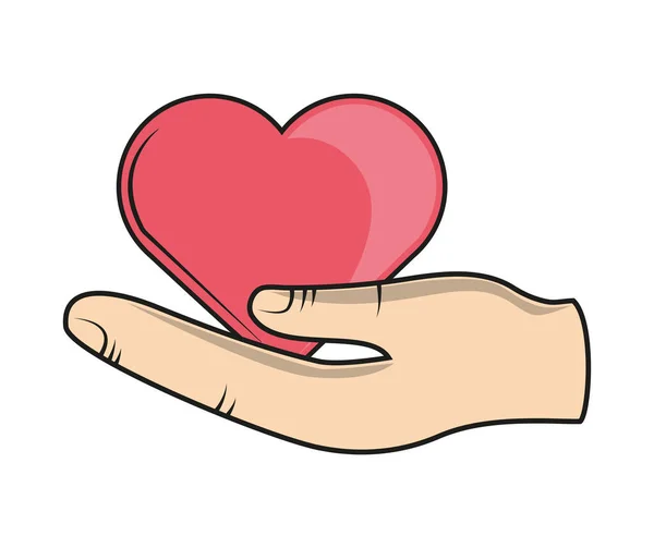 Χέρι κρατώντας μια καρδιά — Διανυσματικό Αρχείο