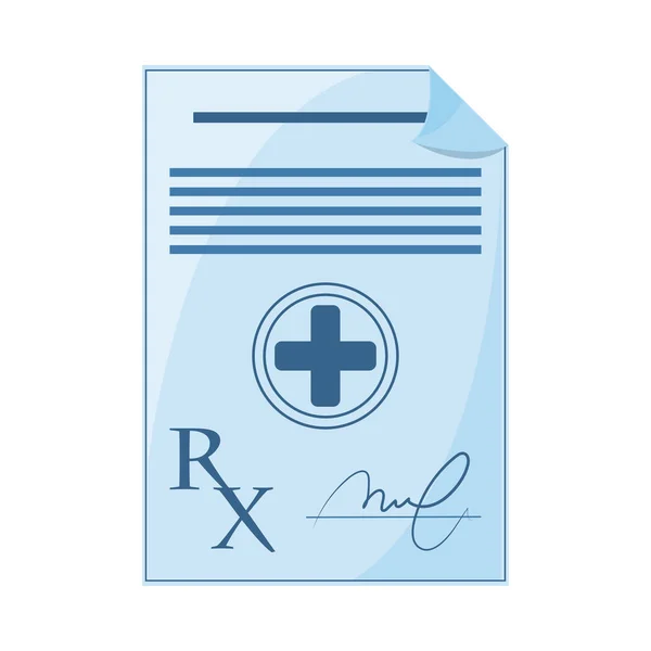 Лекарство рецепт на RX — стоковый вектор