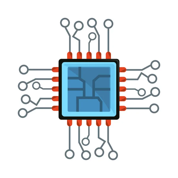 Computer motherboard circuit — Stock Vector