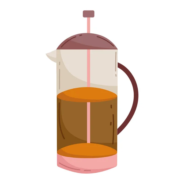 Koffiepersketel — Stockvector