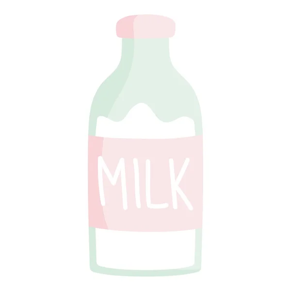 Milk bottle flat icon — Stock Vector