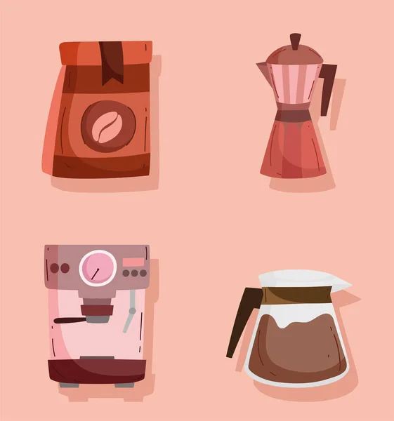 Coleção de ícones de café — Vetor de Stock