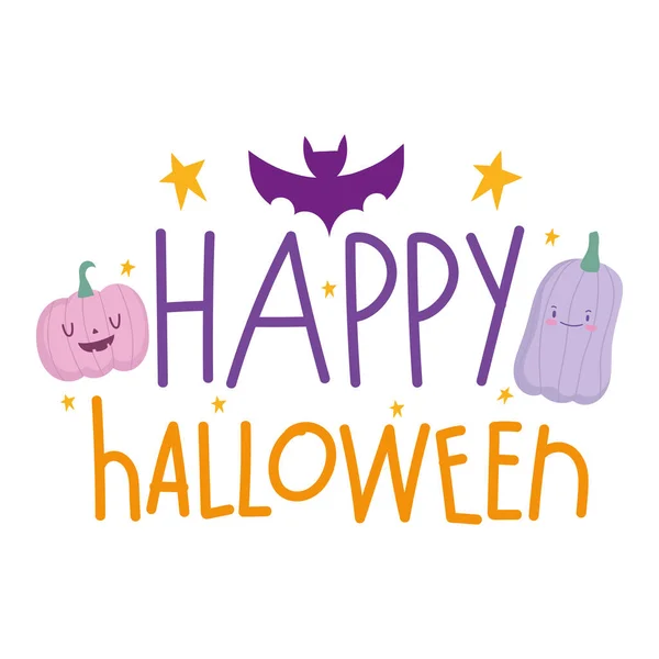 Feliz texto de Halloween — Vector de stock