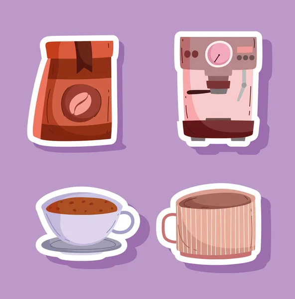 Иконы кофе — стоковый вектор