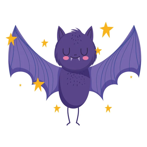 Cute bat z gwiazdami — Wektor stockowy