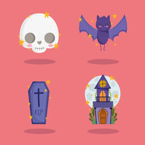 Cadılar Bayramı Icons set — Stok Vektör