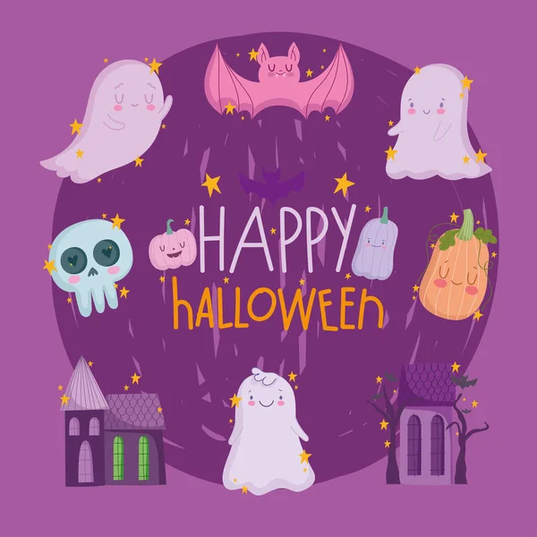 Szczęśliwego Halloween Card — Wektor stockowy