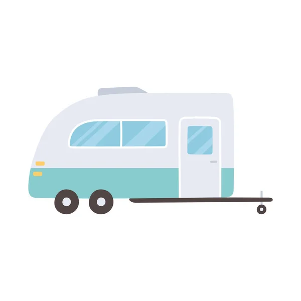 Camping-car véhicule remorque — Image vectorielle