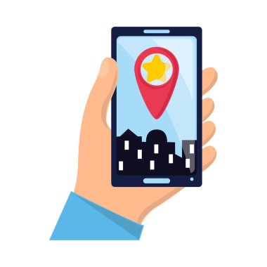 Akıllı telefonlu el.