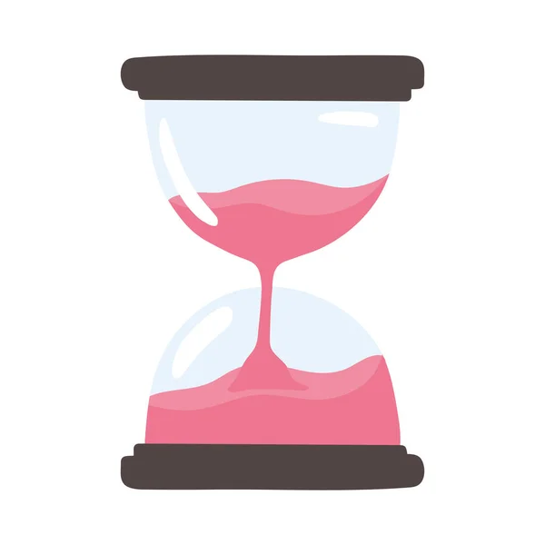 Hourglass time flat icon — Stock Vector