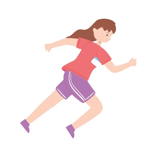 Deportista chica atleta — Vector de stock