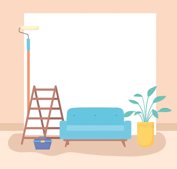 Mejoras para el hogar pintura — Archivo Imágenes Vectoriales