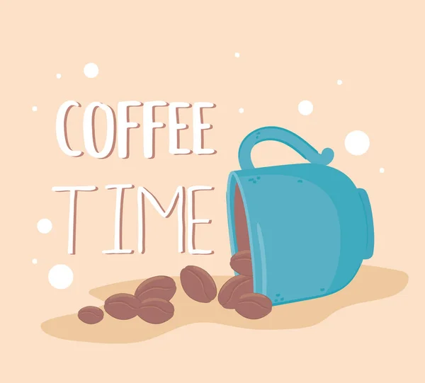 Αφίσα ώρας καφέ — Διανυσματικό Αρχείο